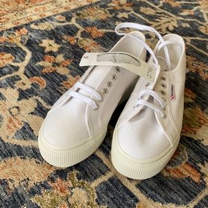 Gorgeous Superga 2750 White Platforms Size 40/9
